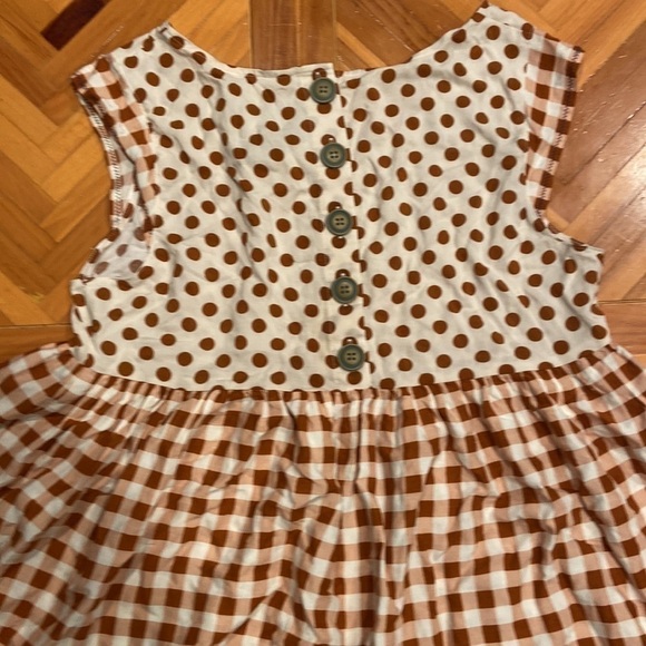 Womens Matilda Jane Feeling Collegiate Orange and White Checkered Top in Size M - Picture 4 of 6